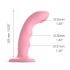 Strap-on-me M - vibratore G-spot impermeabile e pulsante (rosa)