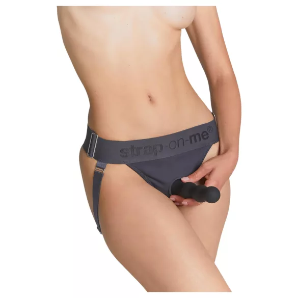 Strap-on-me - imbracatura inferiore per dildo con cinghie - XS-XXL (grigio)