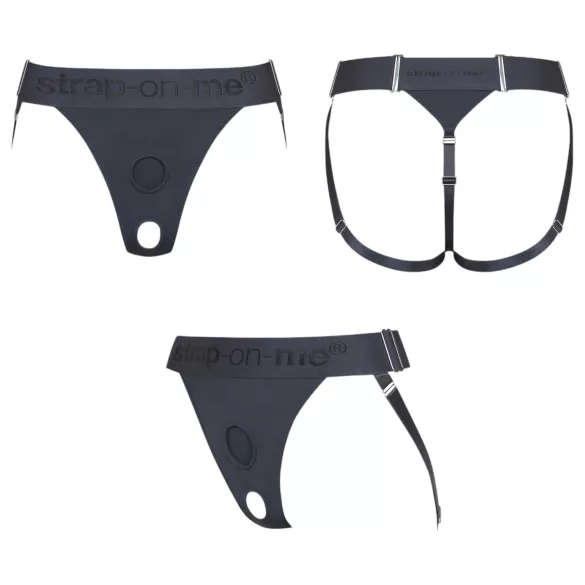 Strap-on-me - imbracatura inferiore per dildo con cinghie - XS-XXL (grigio)