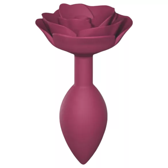 Love to Love Open Roses M - plug anale in silicone (rosso)