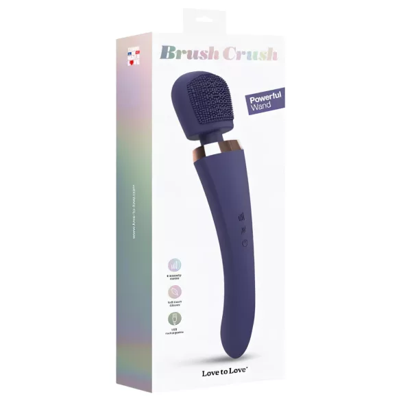 Love to Love Brush Crush - massaggiatore vibrante a bacchetta (blu)