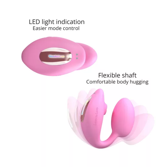 Love to Love Wonderlover - vibratore G-spot e clitorideo (rosa)
