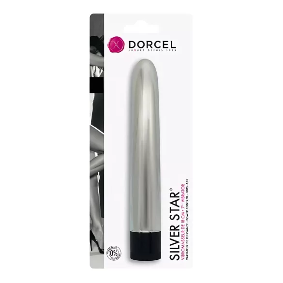 Dorcel Silver Star - vibratore classico a barra - argento