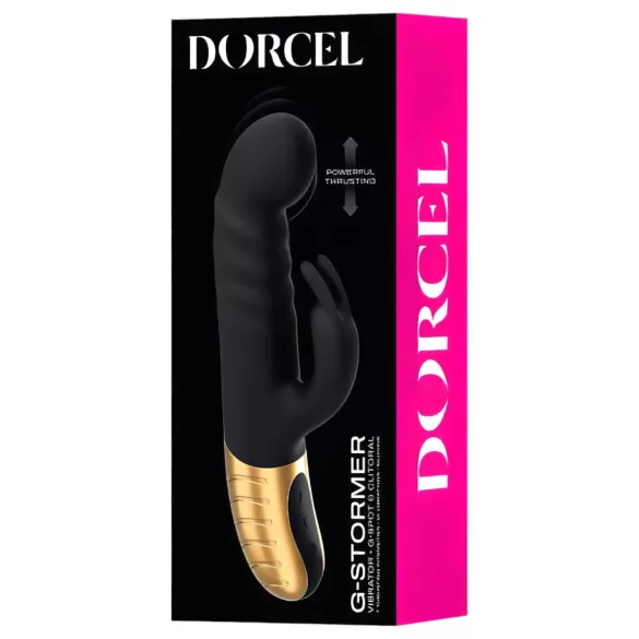 Dorcel G-stormer - vibratore a impulsi con stimolatore clitorideo (nero)