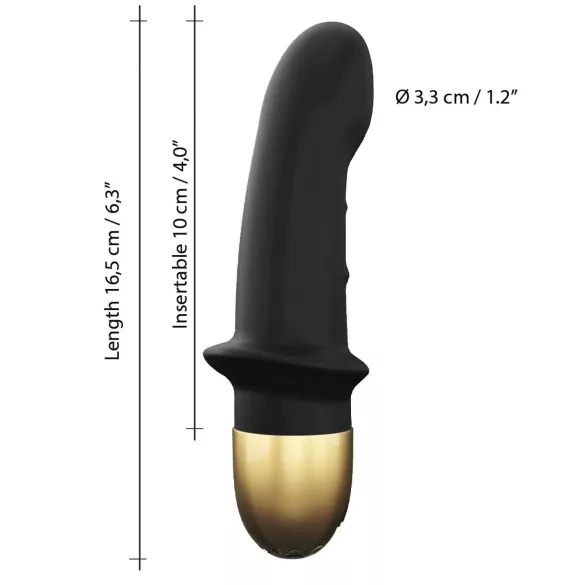 Dorcel Mini Lover 2.0 - vibratore G-spot ricaricabile (nero-oro)