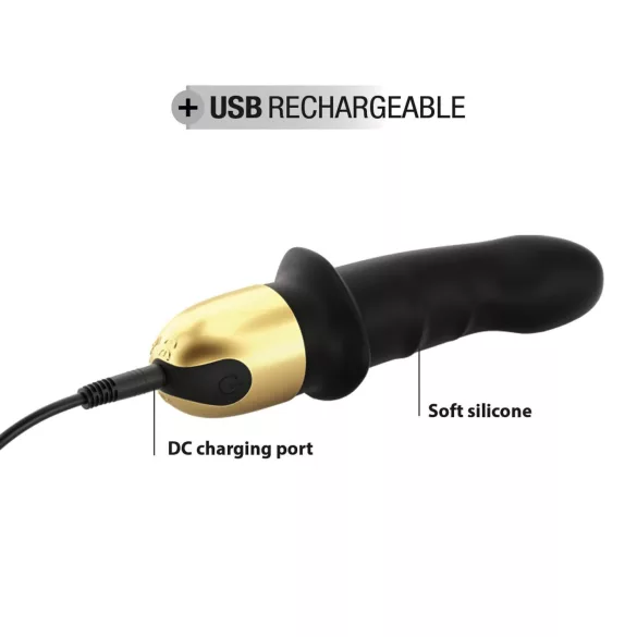 Dorcel Mini Lover 2.0 - vibratore G-spot ricaricabile (nero-oro)