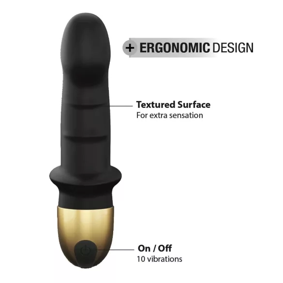 Dorcel Mini Lover 2.0 - vibratore G-spot ricaricabile (nero-oro)