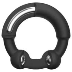   Dorcel - Anello fallico con inserto metallico - silicone nero