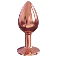   Dorcel Diamond Plug S - plug anale in alluminio - piccolo (oro rosa)