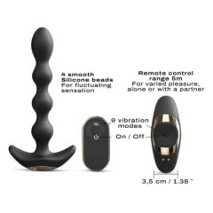   Vibratore anale radiocontrollato e flessibile Dorcel Flexi Balls con batteria ricaricabile (nero)