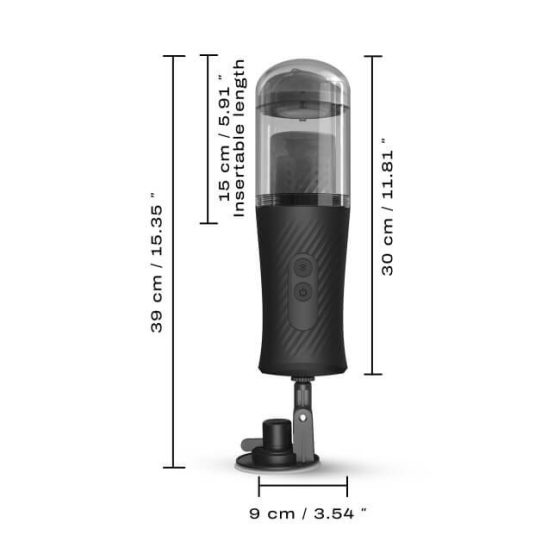Masturbatore Dorcel Thrust Blow a batteria con piedistallo e funzione di spinta (nero)