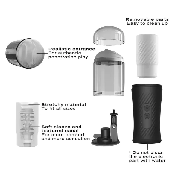 Dorcel Thrust Blow - masturbatore automatico ricaricabile - nero