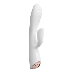  Vibratore Rabbit Flessibile e Riscaldante Dorcel con Stimolatore per Clitoride Ricaricabile (Bianco)