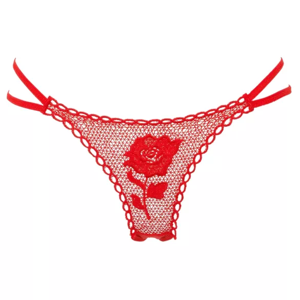Panty Rose - tanga nascosto in rosa - rosso (S-L)