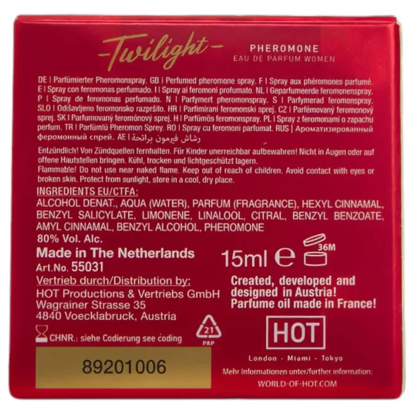 HOT Twilight - profumo ai feromoni donna - profumato 15ml