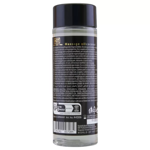HOT - olio da massaggio per la pelle - profumo cocco - 100ml