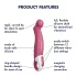 Satisfyer Petting Hippo - vibratore ricaricabile e impermeabile (rosa)