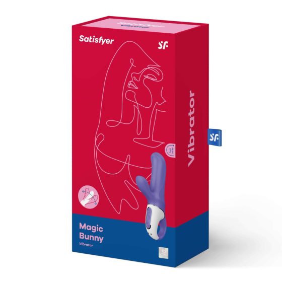 Coniglio Magico Satisfyer - Vibratore flessibile con stimolatore clitorideo ricaricabile e impermeabile (blu)