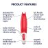 Satisfyer Power Flower - vibratore ricaricabile e impermeabile (rosso)