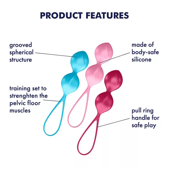 Satisfyer V Balls - set palline vaginali geisha duo - 3 pezzi