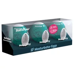  Satisfyer Egg Naughty - set masturbatore uomo a forma di uovo (3 pezzi)