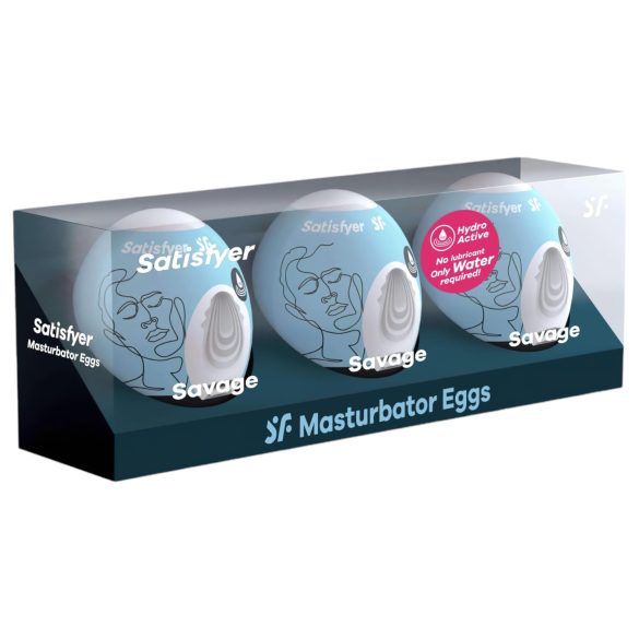 Satisfyer Egg Savage - set masturbatori a uovo (3 pezzi)