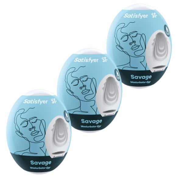 Satisfyer Egg Savage - set masturbatori a uovo (3 pezzi)