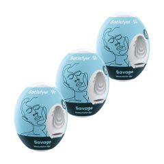   Set di Uova Masturbatrici Hydro-Attive Satisfyer Egg Savage" (Confezione da 3)"