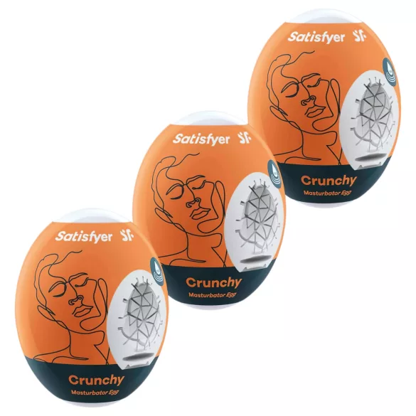 Satisfyer Egg Crunchy - set masturbatore a forma di uovo - confezione 3 pezzi