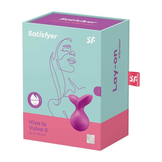 Vibratore per Clitoride Impermeabile con Batteria Ricaricabile Viva la Vulva 3" (Viola)"