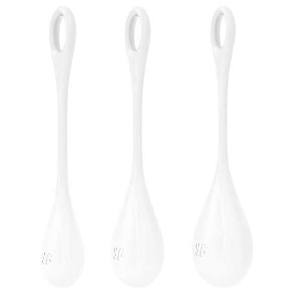 Satisfyer Yoni Power 1 - Set di palline geisha bianche (3 pezzi)