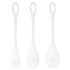Satisfyer Yoni Power 1 - Set di palline geisha bianche (3 pezzi)