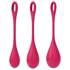   Satisfyer Yoni Power 1 - set palline vaginali - silicone rosso 3 pezzi