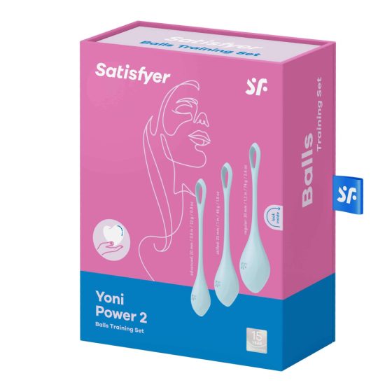 Satisfyer Yoni Power 2 - Set di Sfere Vaginali - Blu (3 Pezzi)