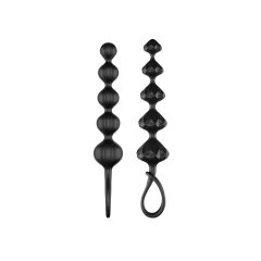   Satisfyer Love Beads - set di dildo anali con perline - nero (2 pezzi)