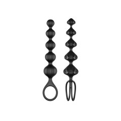   Satisfyer Love Beads - set di dildo anali con perline - nero (2 pezzi)