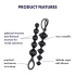 Satisfyer Love Beads - set di dildo anale con perle - silicone nero