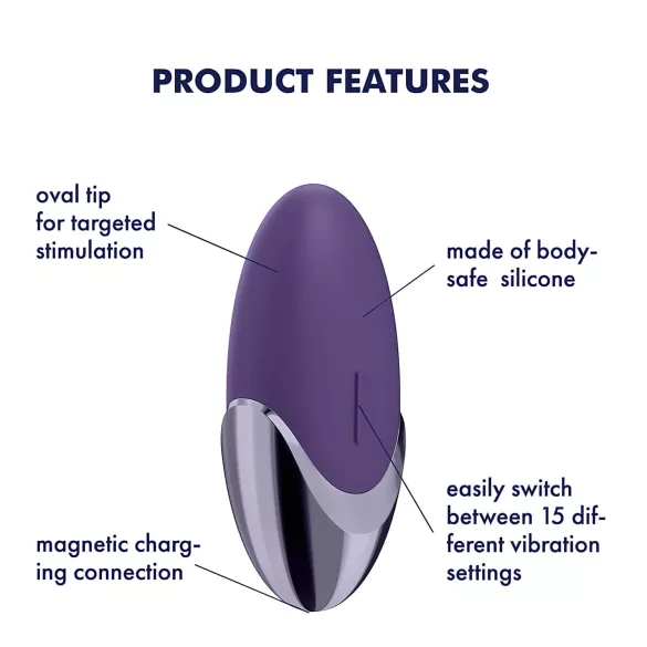 Satisfyer Purple Pleasure - vibratore clitorideo ricaricabile - viola