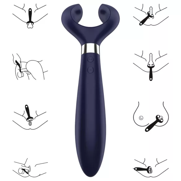 Satisfyer Endless Fun - vibratore per coppia ricaricabile impermeabile blu