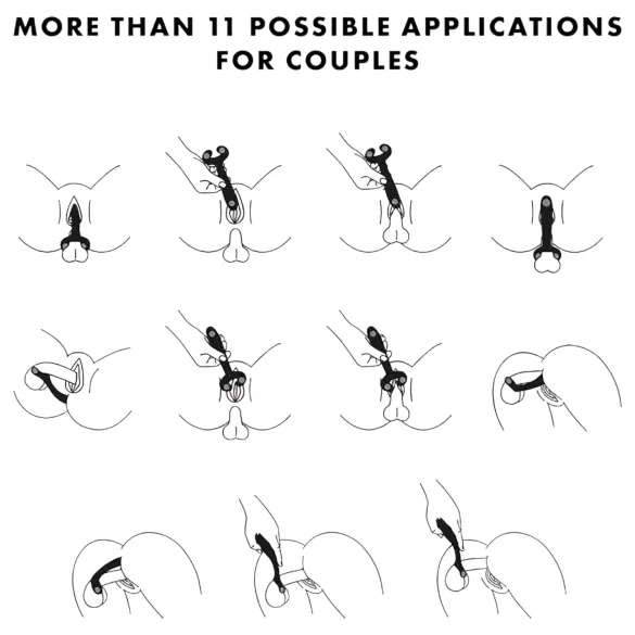 Satisfyer Endless Fun - vibratore per coppia ricaricabile impermeabile blu