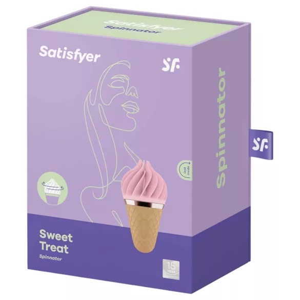 Satisfyer Sweet Treat - vibratore clitorideo rotante ricaricabile - rosa marrone