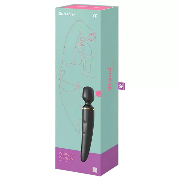 Satisfyer Wand-er Woman - vibratore massaggiante impermeabile nero