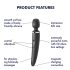 Satisfyer Wand-er Woman - Massaggiatore Vibrante Impermeabile (Nero)