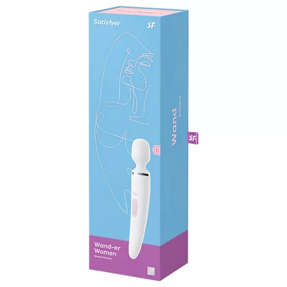 Satisfyer Wand-er Woman - massaggiatore vibrante impermeabile (bianco)