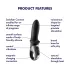 Satisfyer Hot Passion - vibratore anale riscaldante intelligente - nero