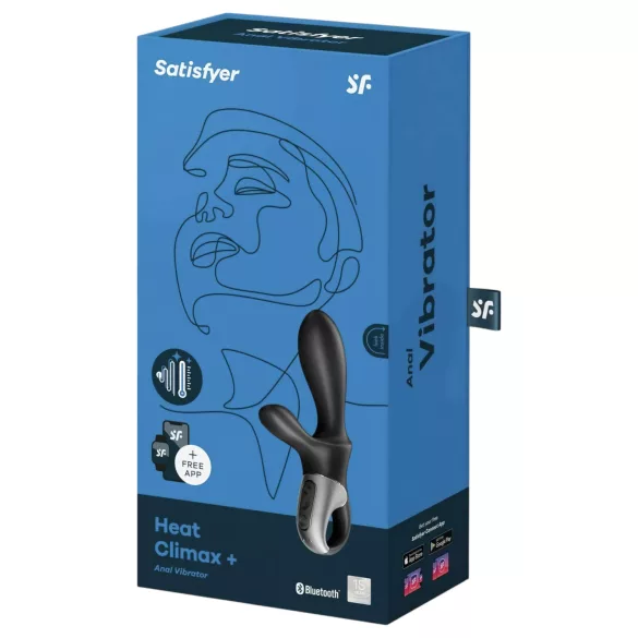 Satisfyer Heat Climax+ - Vibratore anale riscaldante con controllo tramite app (nero)