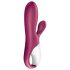 Satisfyer Hot Bunny - vibratore riscaldante con stimolatore clitoride - rosso