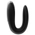 Satisfyer Double Fun - elegante vibratore di coppia intelligente e impermeabile (nero)