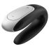 Satisfyer Double Fun - elegante vibratore di coppia intelligente e impermeabile (nero)