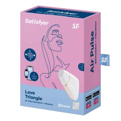   Satisfyer Love Triangle - Vibratore clitorideo impermeabile ricaricabile intelligente (bianco)